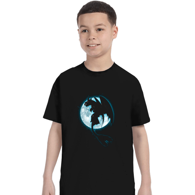Shirts T-Shirts, Youth / XS / Black Moonlight Dragon Rider