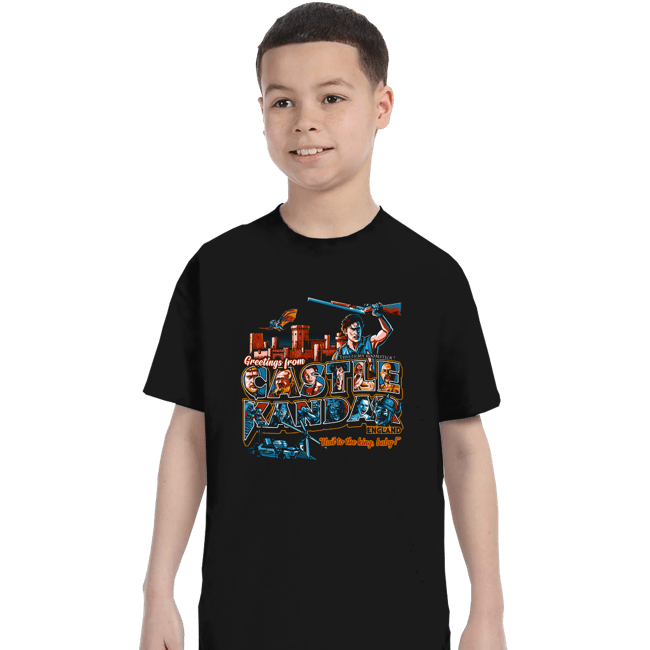 Daily_Deal_Shirts T-Shirts, Youth / XS / Black Greetings From Castle Kandar