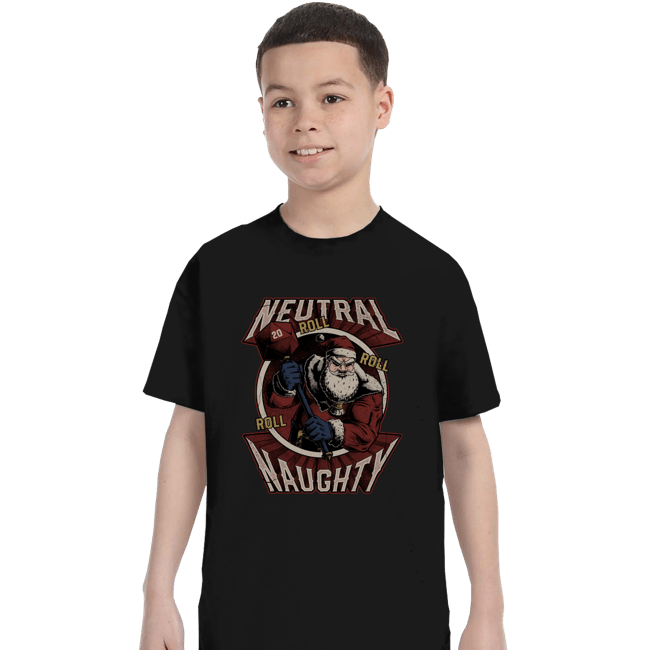 Shirts T-Shirts, Youth / XS / Black Neutral Naughty Santa