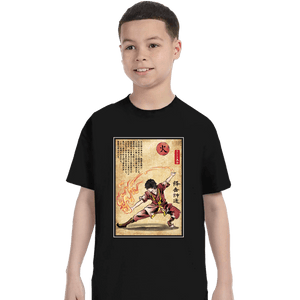 Daily_Deal_Shirts T-Shirts, Youth / XS / Black Fire Nation Master Woodblock