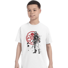 Load image into Gallery viewer, Shirts T-Shirts, Youth / XS / White Winter Soldier Sumi-e
