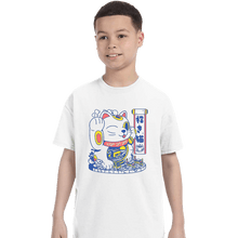 Load image into Gallery viewer, Shirts T-Shirts, Youth / XS / White Lucky Cat Coffee Shop
