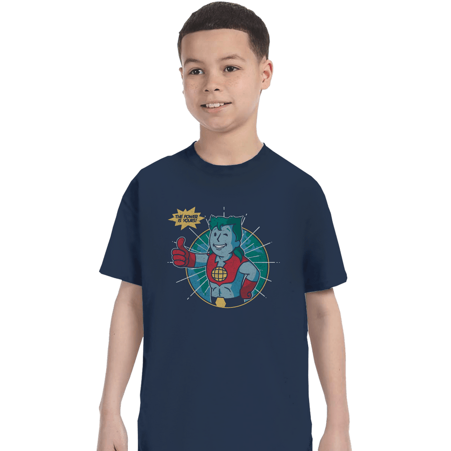 Shirts T-Shirts, Youth / XL / Navy Planet Boy