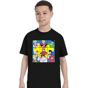 Secret_Shirts T-Shirts, Youth / XS / Black Anime Heart Of A 90s Kid