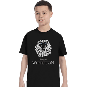 Shirts T-Shirts, Youth / XL / Black White Lion