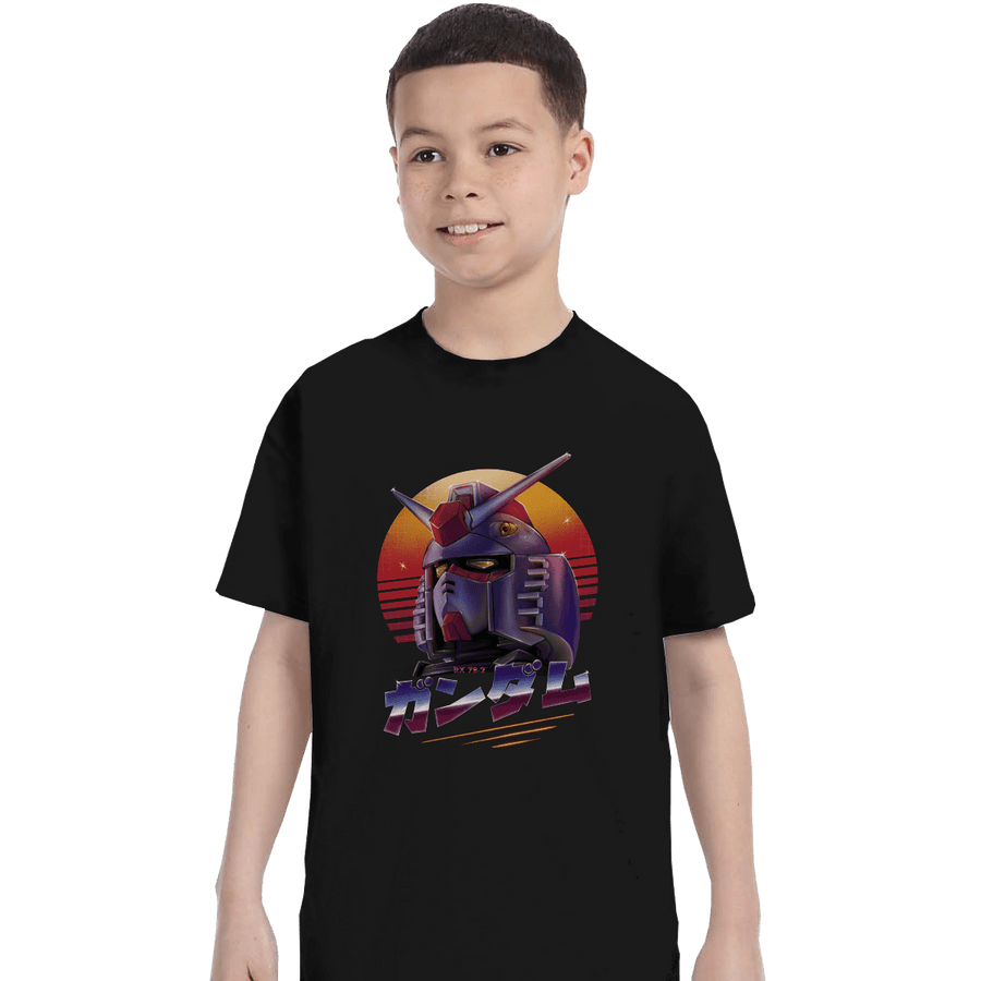 Shirts T-Shirts, Youth / XS / Black Retro 80s RX 78 2 Gundam