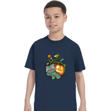 Load image into Gallery viewer, Secret_Shirts T-Shirts, Youth / XS / Navy Bulpumpkin
