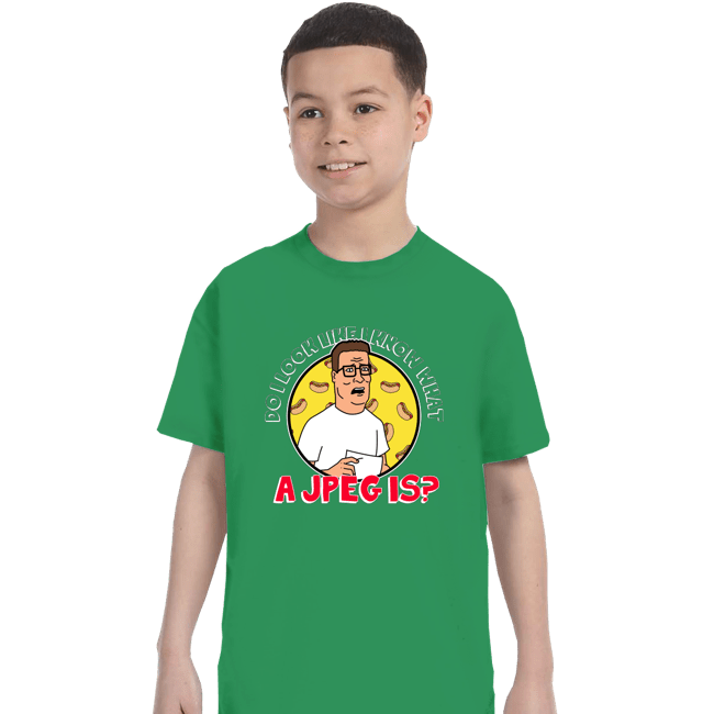 Secret_Shirts T-Shirts, Youth / XS / Irish Green Do I Look Like I Know What A JPEG Is?
