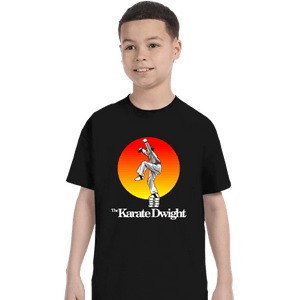 Shirts T-Shirts, Youth / XS / Black Karate Dwight