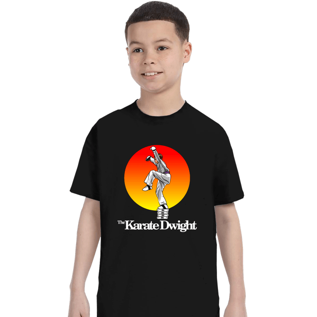 Shirts T-Shirts, Youth / XS / Black Karate Dwight