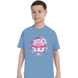 Shirts T-Shirts, Youth / XS / Powder Blue Pink Parfait