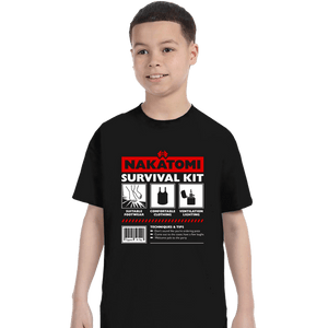 Daily_Deal_Shirts T-Shirts, Youth / XS / Black Nakatomi Survival Kit