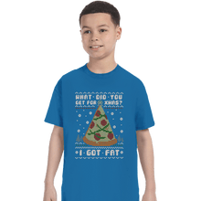 Load image into Gallery viewer, Shirts T-Shirts, Youth / XS / Sapphire Fatty Christmas

