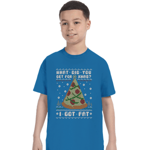 Shirts T-Shirts, Youth / XS / Sapphire Fatty Christmas