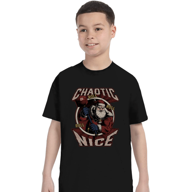Shirts T-Shirts, Youth / XS / Black Chaotic Nice Santa