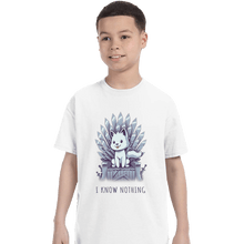 Load image into Gallery viewer, Shirts T-Shirts, Youth / XL / White I Know Nothing
