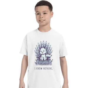 Shirts T-Shirts, Youth / XL / White I Know Nothing