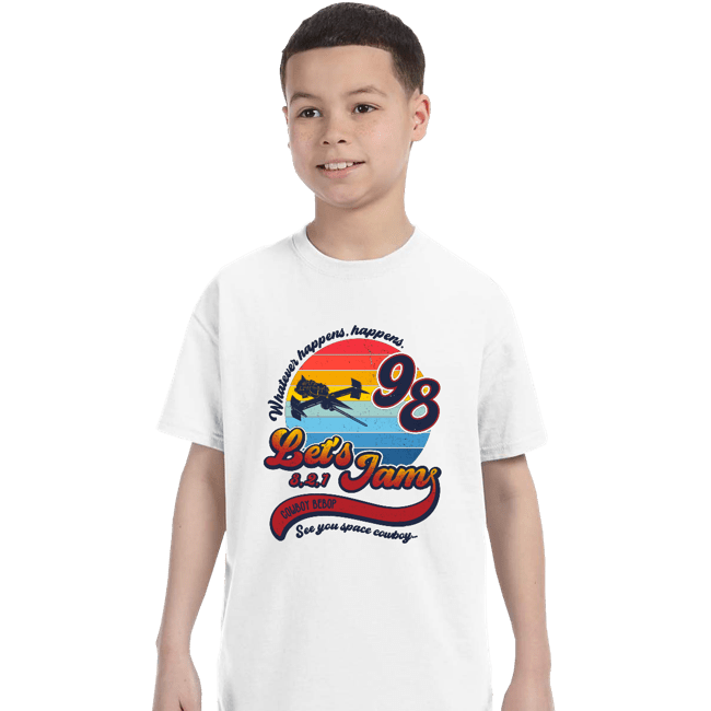 Shirts T-Shirts, Youth / XS / White Retro Let's Jam