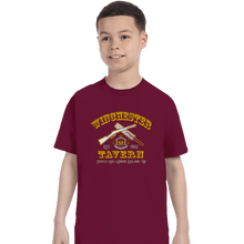 Load image into Gallery viewer, Secret_Shirts T-Shirts, Youth / XS / Maroon Winchester Tavern Crest
