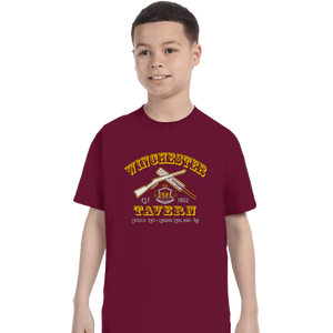 Secret_Shirts T-Shirts, Youth / XS / Maroon Winchester Tavern Crest