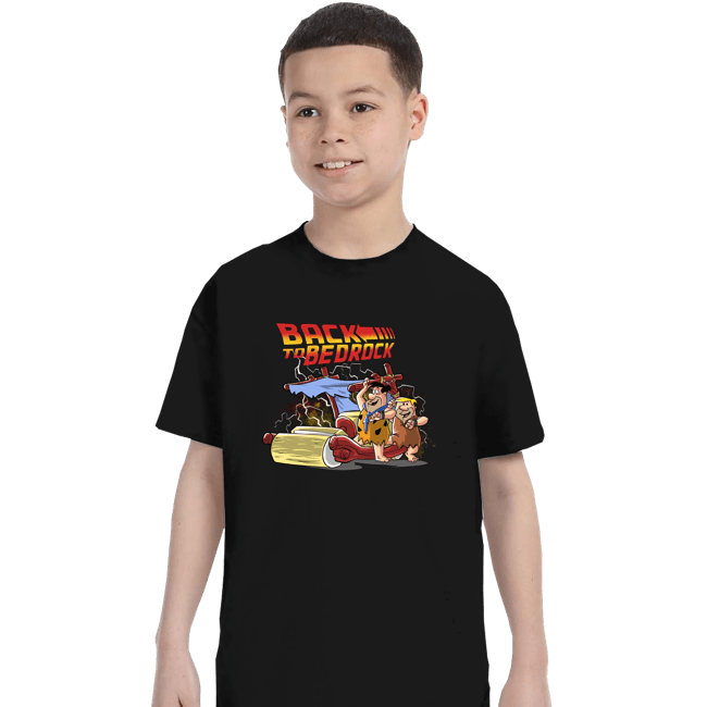Daily_Deal_Shirts T-Shirts, Youth / XS / Black Back to Bedrock