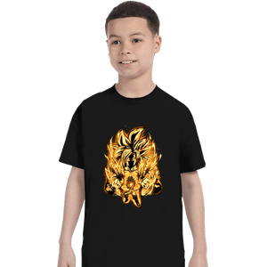 Shirts T-Shirts, Youth / XS / Black Golden SSj4