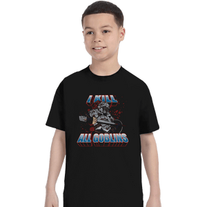 Shirts T-Shirts, Youth / XL / Black I Kill All Goblins