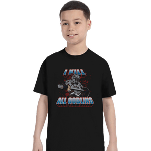 Shirts T-Shirts, Youth / XL / Black I Kill All Goblins