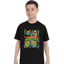Load image into Gallery viewer, Secret_Shirts T-Shirts, Youth / XS / Black Thespian Mutant Nicolas Cage Turtles
