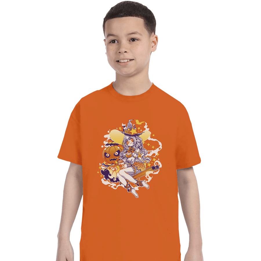 Shirts T-Shirts, Youth / XL / Orange Pumpkin Spice Witch