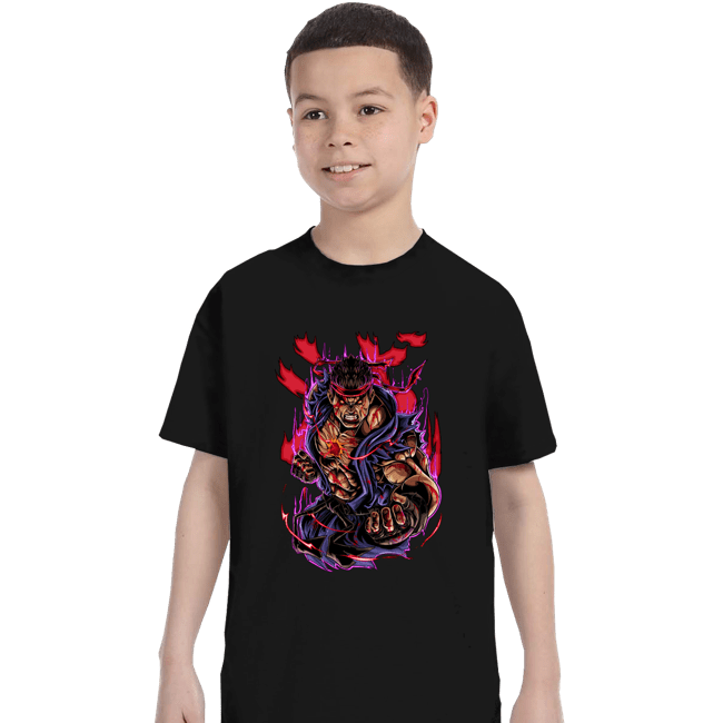 Daily_Deal_Shirts T-Shirts, Youth / XS / Black Evil Ryu Fighter
