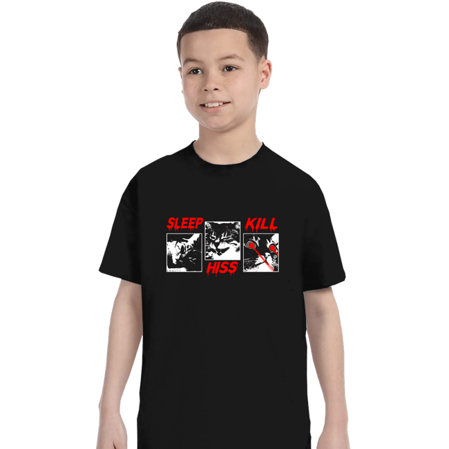Daily_Deal_Shirts T-Shirts, Youth / XS / Black Sleep Hiss Kill