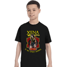 Load image into Gallery viewer, Shirts T-Shirts, Youth / XS / Black Xena Warrior Spirit Animal
