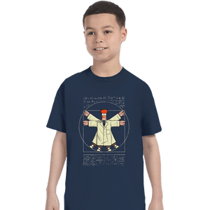 Daily_Deal_Shirts T-Shirts, Youth / XS / Navy Vitruvian Puppet