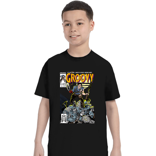 Secret_Shirts T-Shirts, Youth / XS / Black Groovy Comics