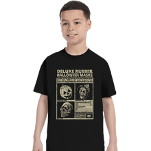 Load image into Gallery viewer, Shirts T-Shirts, Youth / XL / Black Three Halloween Masks
