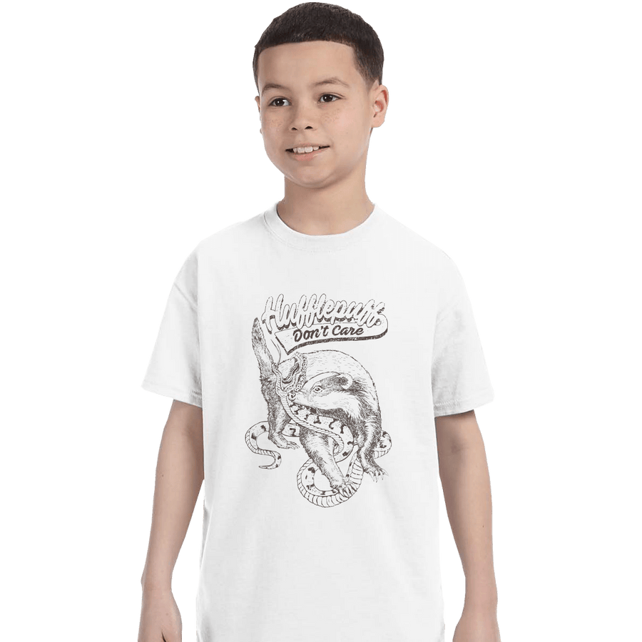 Shirts T-Shirts, Youth / XL / White Hufflepuff Don't Care