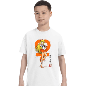 Daily_Deal_Shirts T-Shirts, Youth / XS / White Venus Sumi-e
