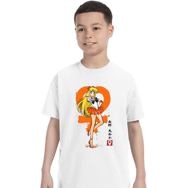 Daily_Deal_Shirts T-Shirts, Youth / XS / White Venus Sumi-e