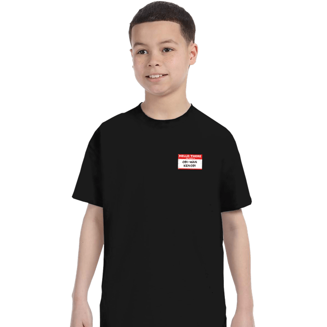 Secret_Shirts T-Shirts, Youth / XS / Black Hello There Kenobi