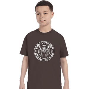 Secret_Shirts T-Shirts, Youth / XS / Dark Chocolate Thor God Of Thunder