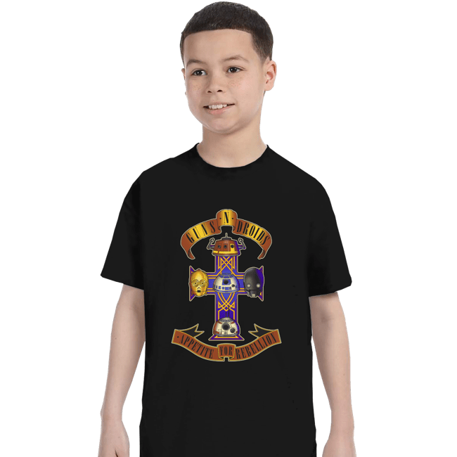 Daily_Deal_Shirts T-Shirts, Youth / XS / Black Guns N Droids