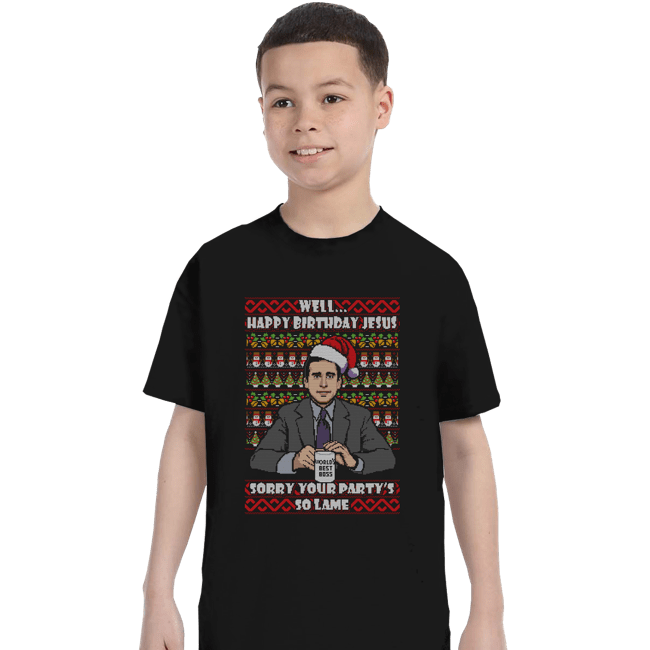 Shirts T-Shirts, Youth / XS / Black Lame Party