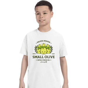 Shirts T-Shirts, Youth / XS / White Small Olive