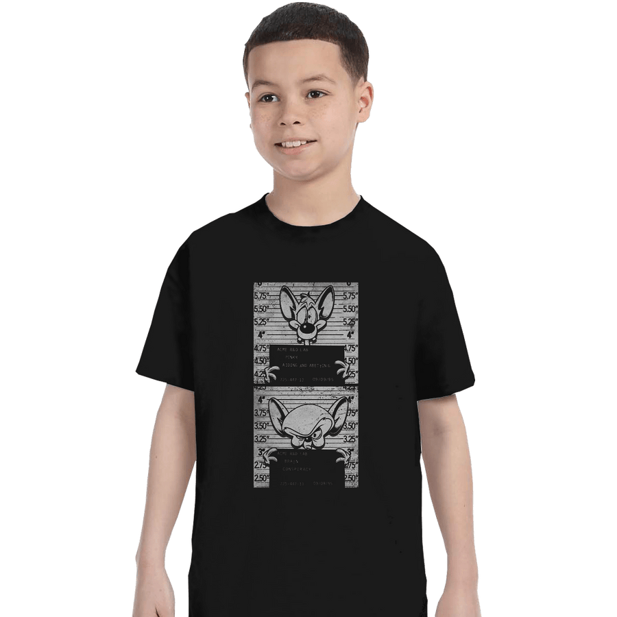 Shirts T-Shirts, Youth / XL / Black Pinky and The Brain