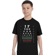 Load image into Gallery viewer, Secret_Shirts T-Shirts, Youth / XS / Black Snellen Warranty
