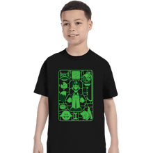 Load image into Gallery viewer, Secret_Shirts T-Shirts, Youth / XS / Black Luigi Model Sprue
