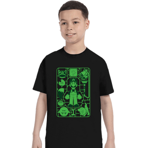 Secret_Shirts T-Shirts, Youth / XS / Black Luigi Model Sprue