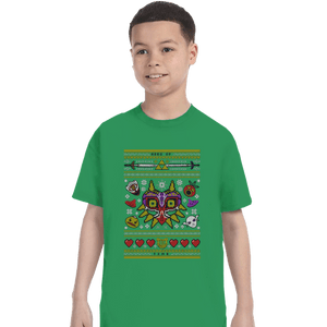 Shirts T-Shirts, Youth / XS / Irish Green Happy Mask Xmas
