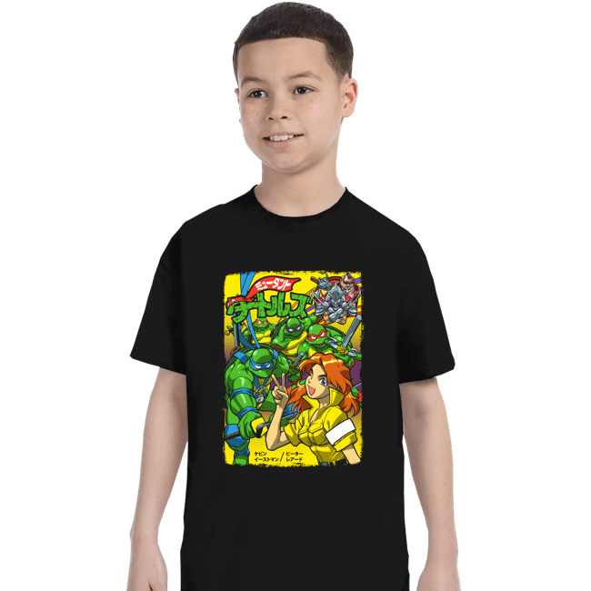 Daily_Deal_Shirts T-Shirts, Youth / XS / Black Turtles Japan